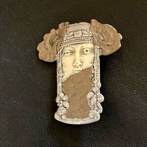 Unique Brooch Mixed Metals